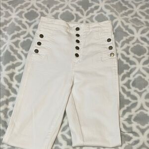 J Brand Natasha Sky High Rise Jeans in White